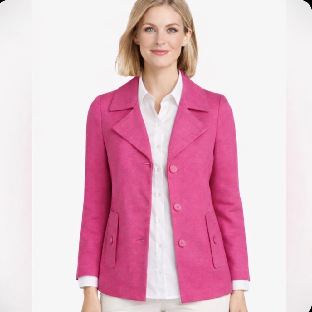 Talbot’s Blazer Pink Linen 8